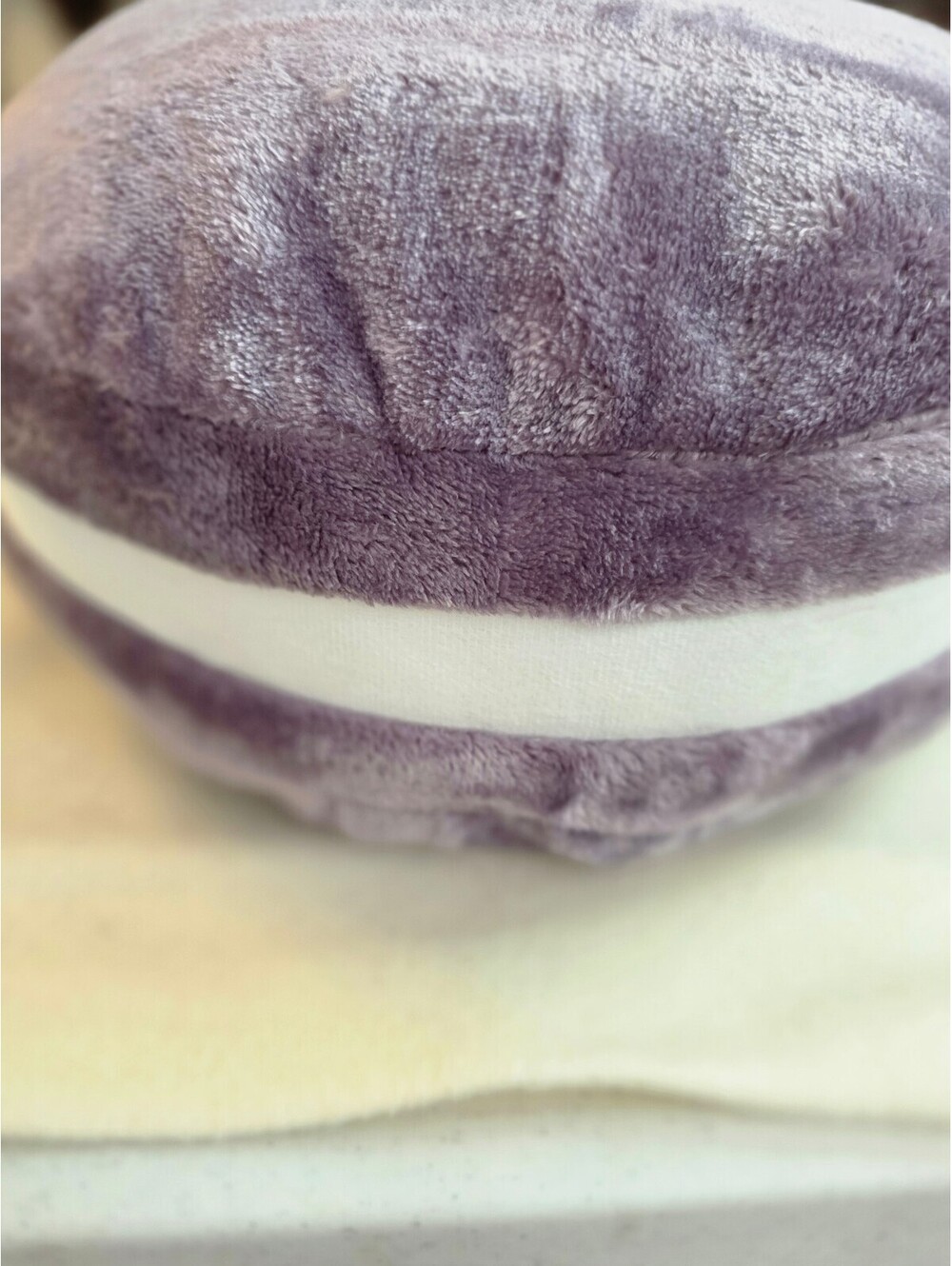 Mainstays Violet Macaron Plush Throw Pillow 12” Round Purple Soft Cushion
